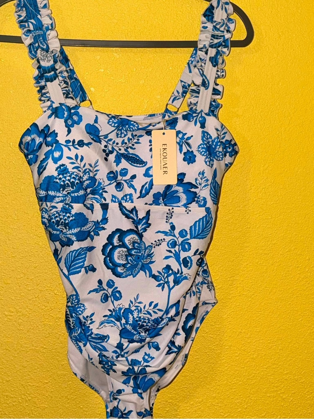Kollar Blue Floral One-Piece Swim Suit